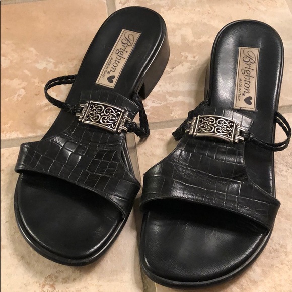 brighton black sandals